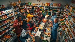 Наглые таборяне съедали в магазине еду, угрожая продавцам!