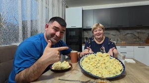 Мукбанг  На ужин у нас вкусные хинкали.