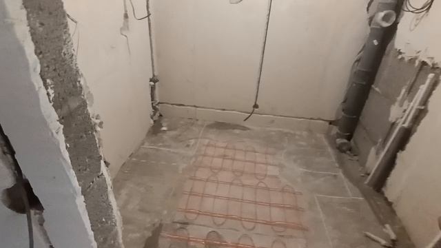 Укладка Тёплых полов под плитку. ремонт ванной под ключ