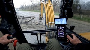 Работа на ЖД переезде. Мини экскаватор  XCMG XE55U