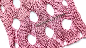 Необычный узор в виде крупной сетки ⭐ Для вязания джемпера, сарафана, палантина