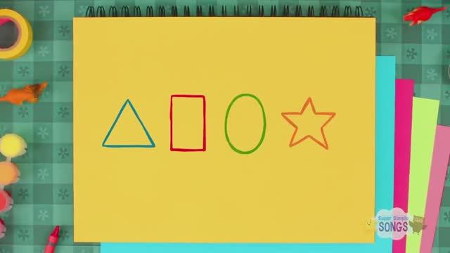 The Shape Song 2 _ Review Song for Kids _ Super Simple Songs