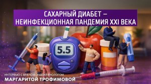 Сахарный диабет - неинфекционная пандемия 21 века. Интервью с эндокринологом Маргаритой Трофимовой