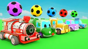 Песенка про семью пальчиков. Колеса на автобусе. Мотоциклы толкают футбольные мячи - Детские песенки