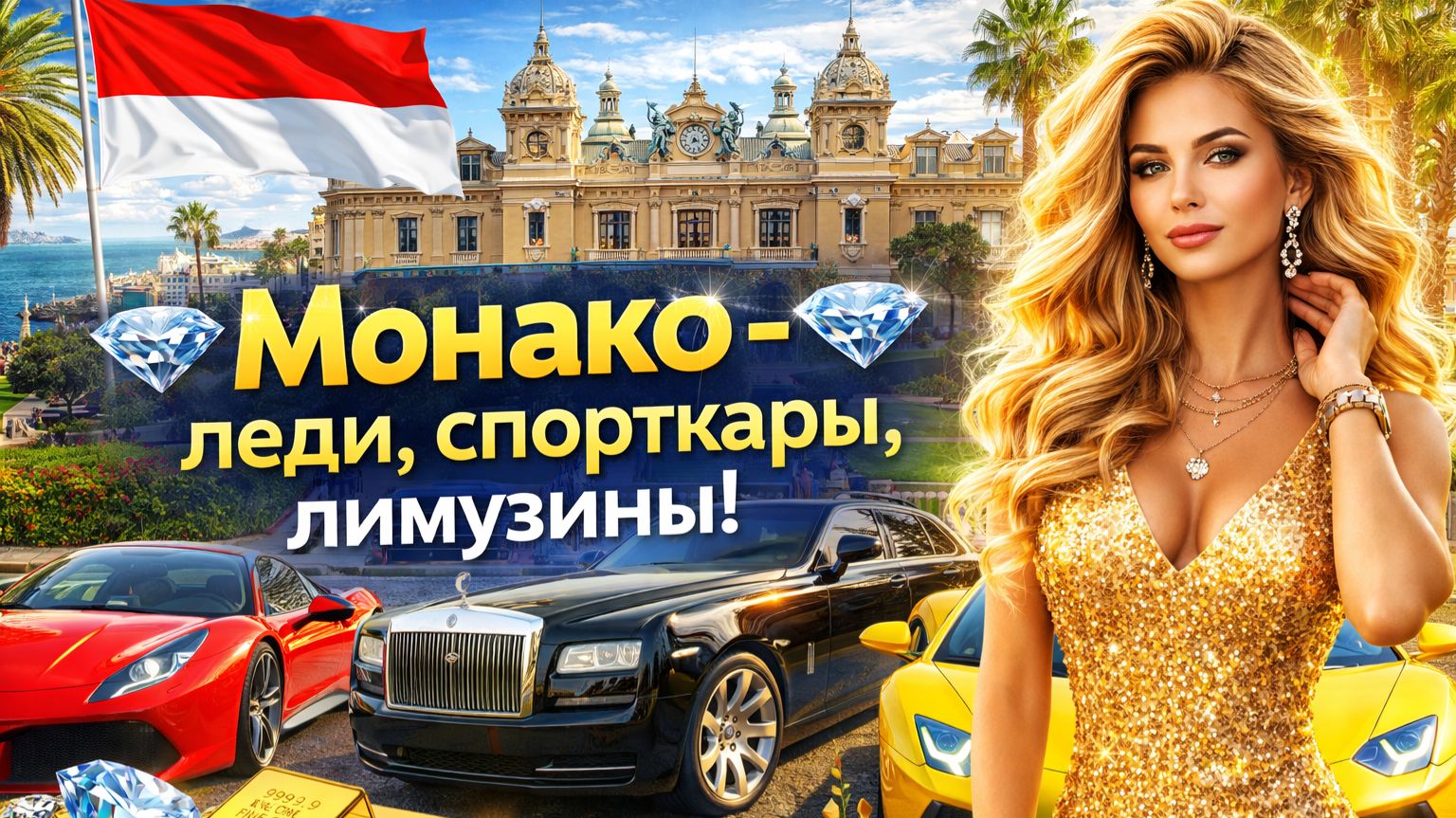 💎Монако - леди, спорткары, лимузины!💎