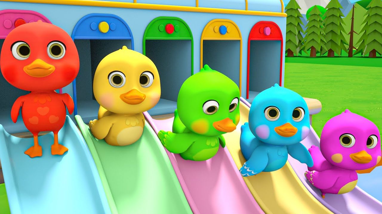 Пять маленьких утят - Шалтай-Болтай - Разноцветные утята и футбольные мячи - Детские стишки и песни