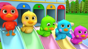 Пять маленьких утят - Шалтай-Болтай - Разноцветные утята и футбольные мячи - Детские стишки и песни