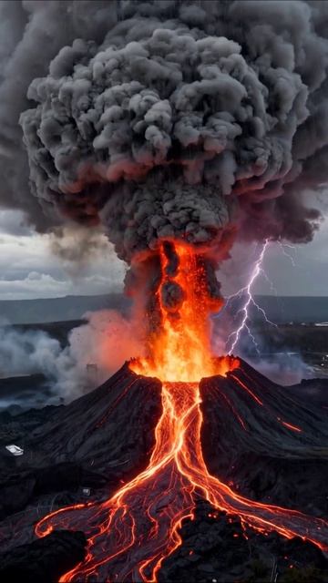 Волшебство вулкана: мощь природы в действии #вулкан #природа #пейзаж