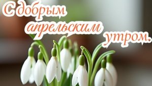 С добрым апрельским утром. Красивая музыкальная открытка.