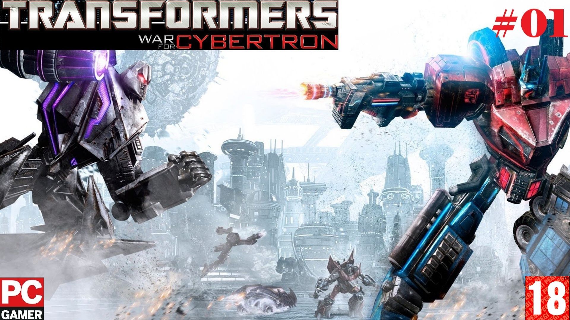 TRANSFORMERS - War For Cybertron (2010) (PC) - Прохождение #01, за Десептиконами. на Русском.