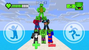 Джей Джей и Майки - игра про армию супергероев-клонов. Майнкрафт Мультик