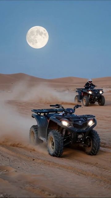 Ночные приключения на квадроциклах в пустыне #пустыня #квадроциклы #ночныеприключения