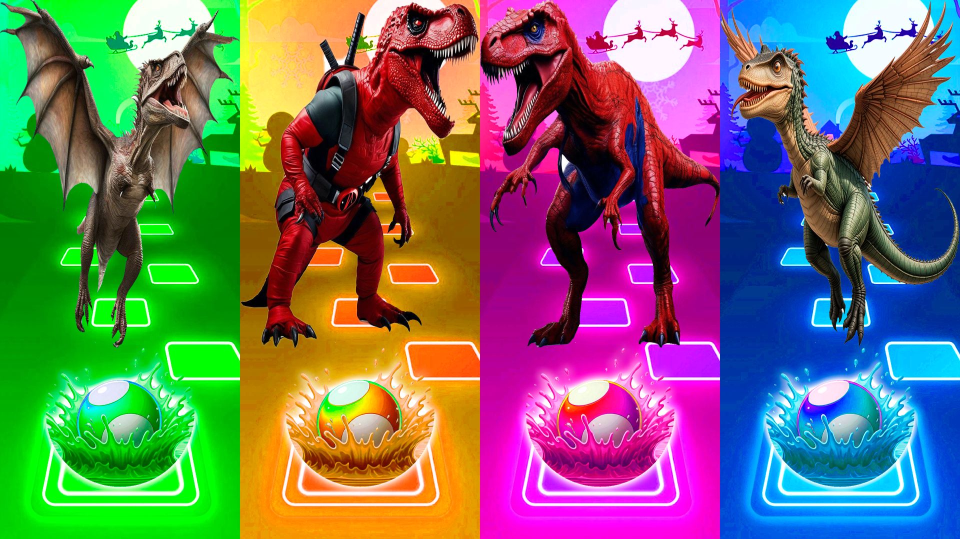 Coffin Dance Динозавры 398 уровень - Мультики про Динозавров | МУЛЬТФИЛЬМЫ ДИНОЗАВРЫ в Tiles Hop