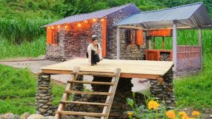 Делаю деревянный настил на каменных колоннах. Серия 56. Хуан Ли