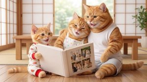 Рыжий котенок приходит в восторг, впервые услышав историю любви Папы Кота и мамы Кошки 🐱💕