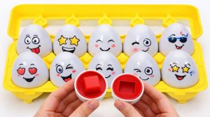 Весёлые яйца - Сортёр для малышей | Учим цвета и фигуры