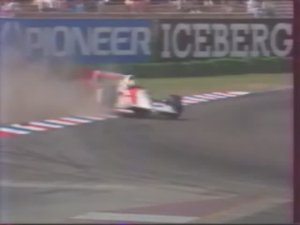 Формула 1. Разворот Сенны на Гран-при Германии 1992 (свободные заезды)