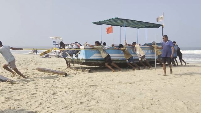 Бурлаки и лодка