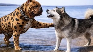 ЛЕОПАРДОВЫЙ БУЛЛИ ЗНАКОМИТСЯ С ЛЕКСИ/ Дрессировка Собаки