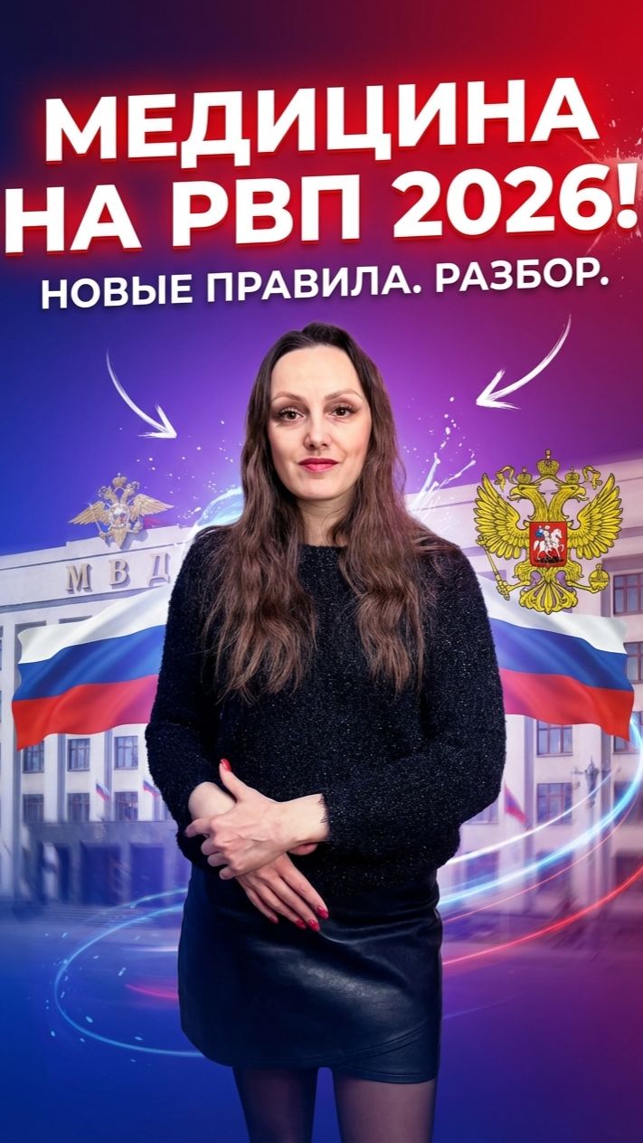 Медицина для получения РВП для иностранного гражданина!