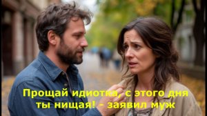 Прощай идиотка, с этого дня ты нищая! - заявил муж, думая что забрал у меня всё, но я переиграла его