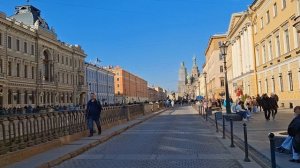 Санкт-Петербург весенний. Набережная канала Грибоедова, Казанский собор, Дом книги