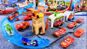 Огромный набор Тачки 😱 Распаковка + динозавр площадка! Много машинок