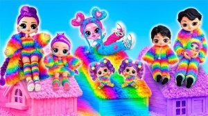 Делаем 3 пушистых домика для радужной Кейпоп Семьи!