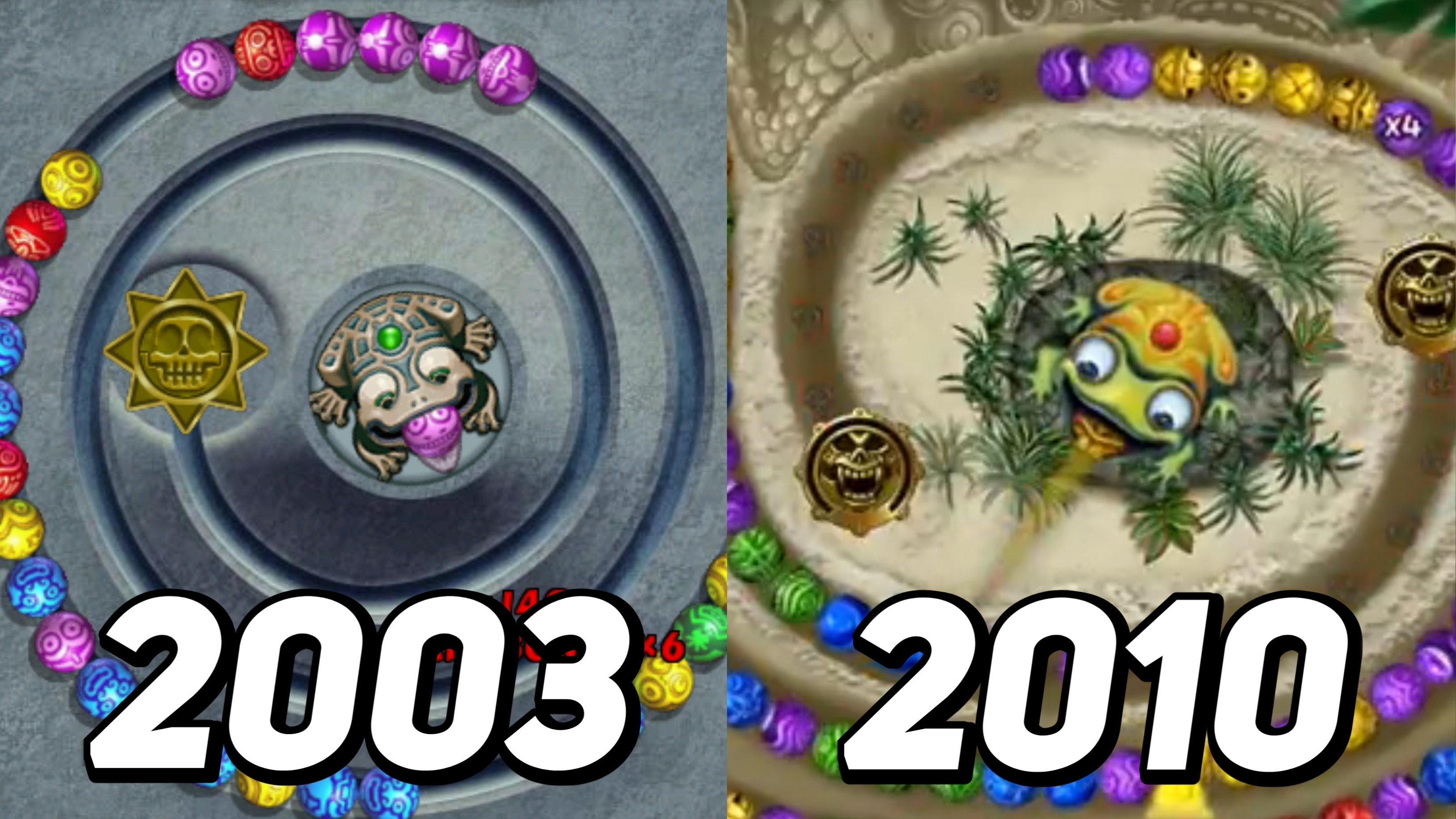 Эволюция серии игр Zuma (2003-2010)