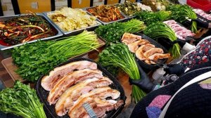 ресторан сампгесаль, использующий 350 кг сельдерея каждый месяц. корейская уличная еда.