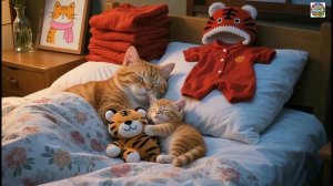 Битва за консоль: серебристый пушистик атакует тигрового котёнка телефоном — и понеслось!