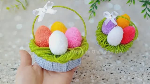 Красивый Декор к Пасхе! Пасхальная Корзина с Яйцами!