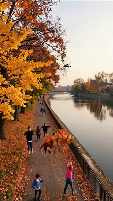 Красота осени: прогулка вдоль реки #осень #природа #прогулка