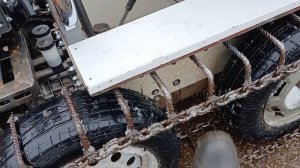 Трактор с отвали, гусеничная самоделка.