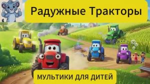 СИНИЙ ТРАКТОР. УЧИМ ЦВЕТА. МУЛЬТИКИ ДЛЯ ДИТЕЙ. ВИДЕО ДЛЯ МАЛЫШЕЙ.