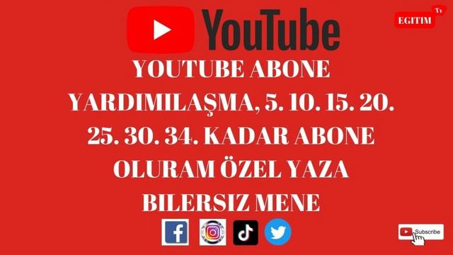 #Youtube abone kasma abone olmaq#