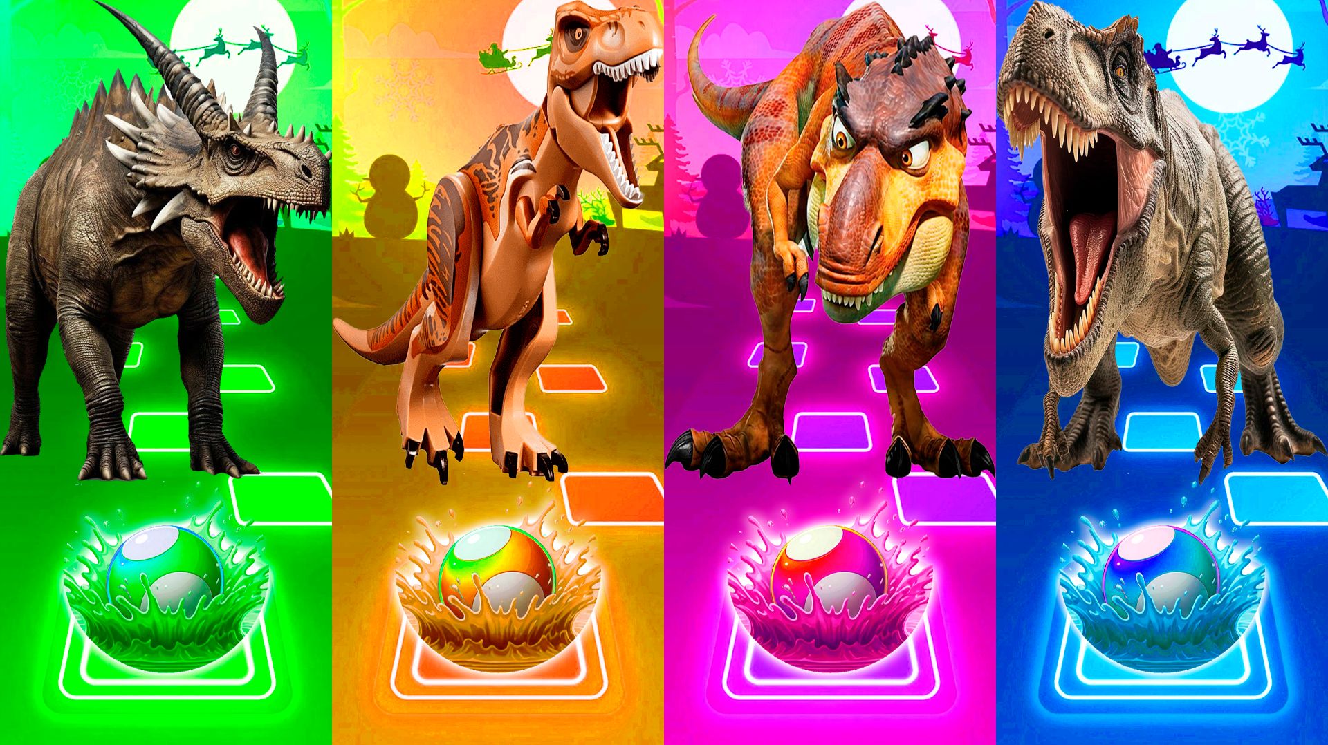 Coffin Dance Динозавры 397 уровень - Мультики про Динозавров | МУЛЬТФИЛЬМЫ ДИНОЗАВРЫ в Tiles Hop