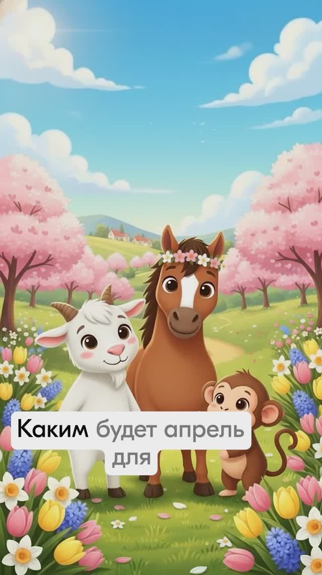Прогноз на АПРЕЛЬ для 🐎ЛОШАДИ 🐐КОЗЫ 🐒ОБЕЗЬЯНЫ