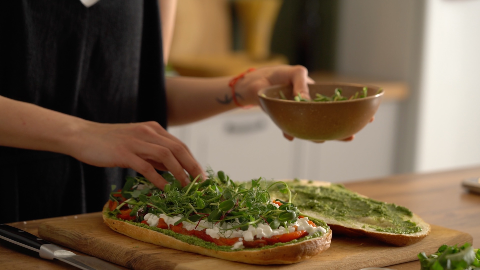 Эпический сэндвич из лаваша и печеных овощей