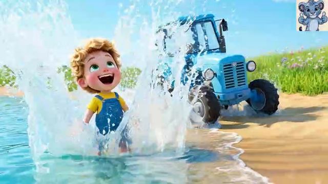 СИНИЙ ТРАКТОР. ВЕСЕЛАЯ ПЕСНЯ ПРО ТРАКТОРА. МУЛЬТИКИ ДЛЯ ДИТЕЙ. ВИДЕО ДЛЯ МАЛЫШЕЙ.