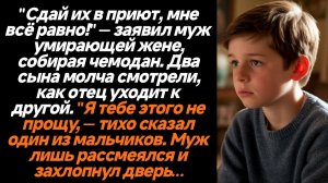 Жизненные истории/Сдай их в приют, мне всё равно! - заявил муж умирающей жене, указав на двух сынове
