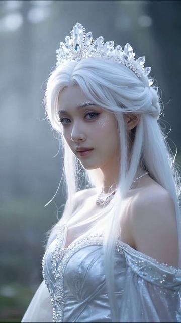 Ледяная принцесса в завораживающем лесу #фэнтези #костюм #красота