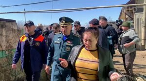 Глава МЧС проверил ход ликвидации последствия наводнений в Дагестане.