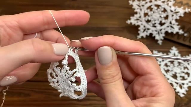 СНЕЖИНКА крючком  crochet SNOWFLAKE 5