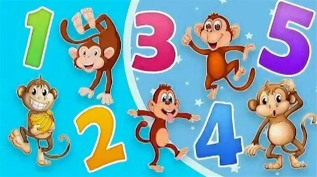 ДЕТСКИЕ ПЕСЕНКИ! ПЯТЬ ОБЕЗЬЯНОК ПРЫГАЛИ В КРОВАТИ