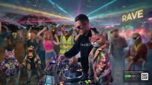 Рейв в деревне 24/7. Звёзды над головой, бас в груди. Кошачий продюсер и команда "рвут танцпол"