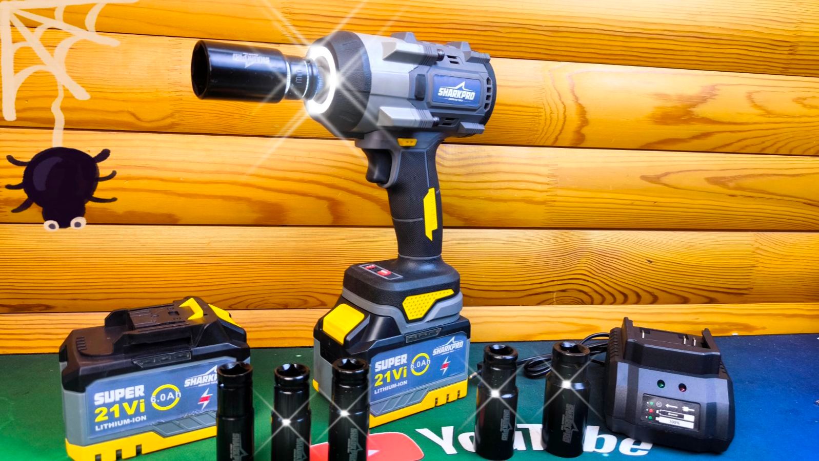 Обзор разборка и тест ударного аккумуляторного гайковёрта SHARKPRO THOR 1500