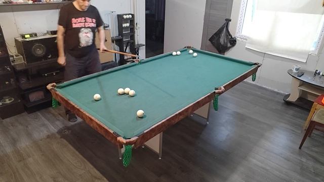 Бильярд ДОМА .Стол 8 футов.Побеждаю сам себя!! (1)