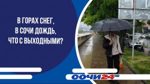 В горах снег, в Сочи дождь, что с выходными?