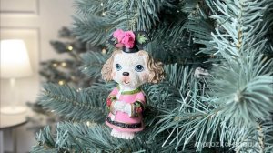 Ёлочная игрушка 'Собачка из Сеула', полистоун, 10 см, TR22584-1